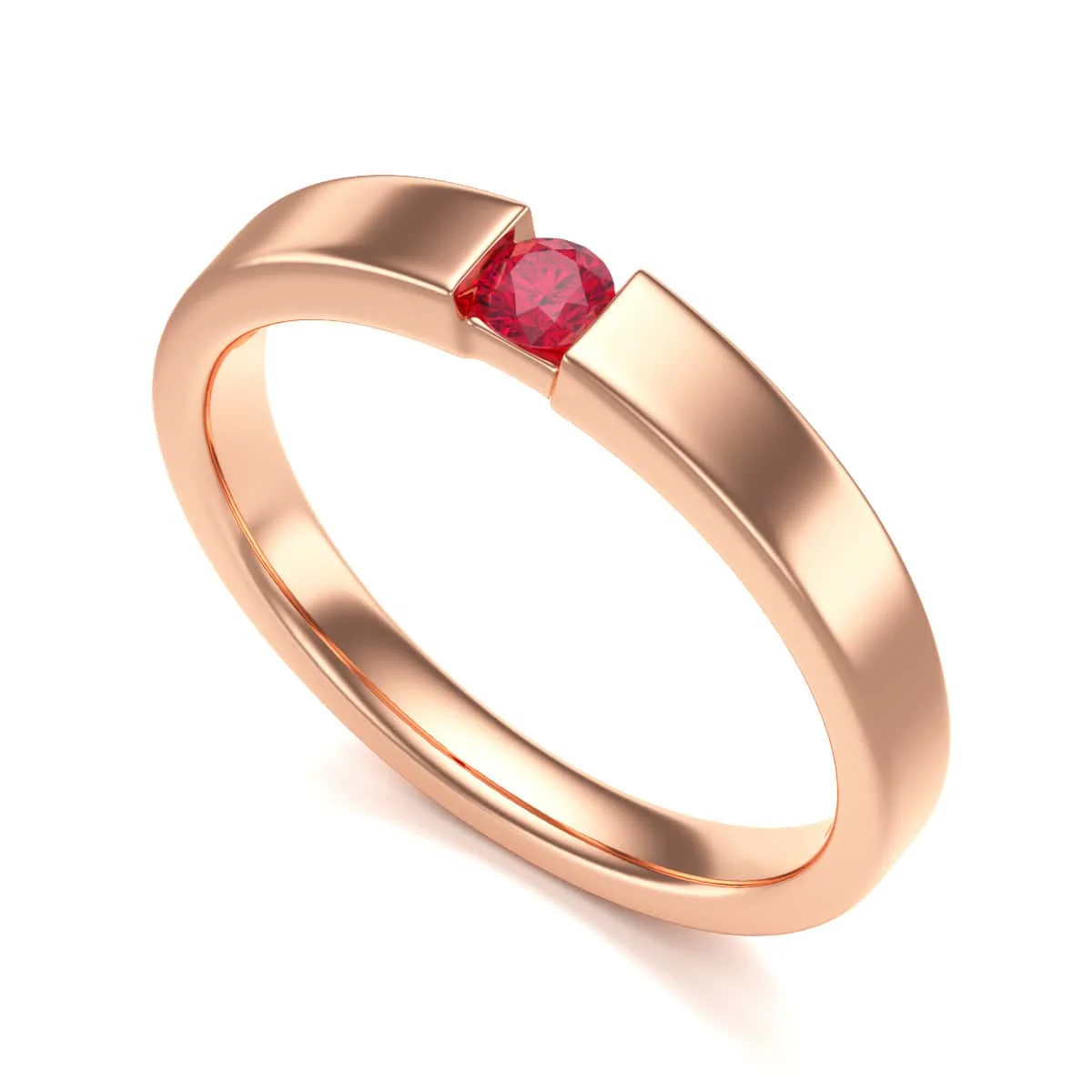 Round Shape Ruby Engagement Ring in 18ct Gold and Platinum - Image 10