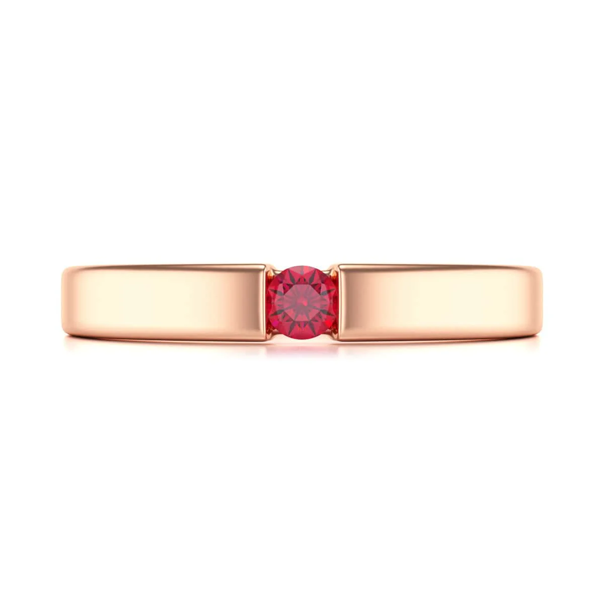 Round Shape Ruby Engagement Ring in 18ct Gold and Platinum - Image 11