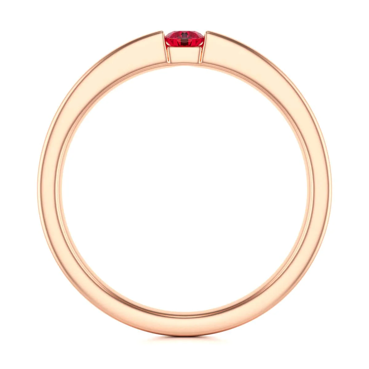 Round Shape Ruby Engagement Ring in 18ct Gold and Platinum - Image 12