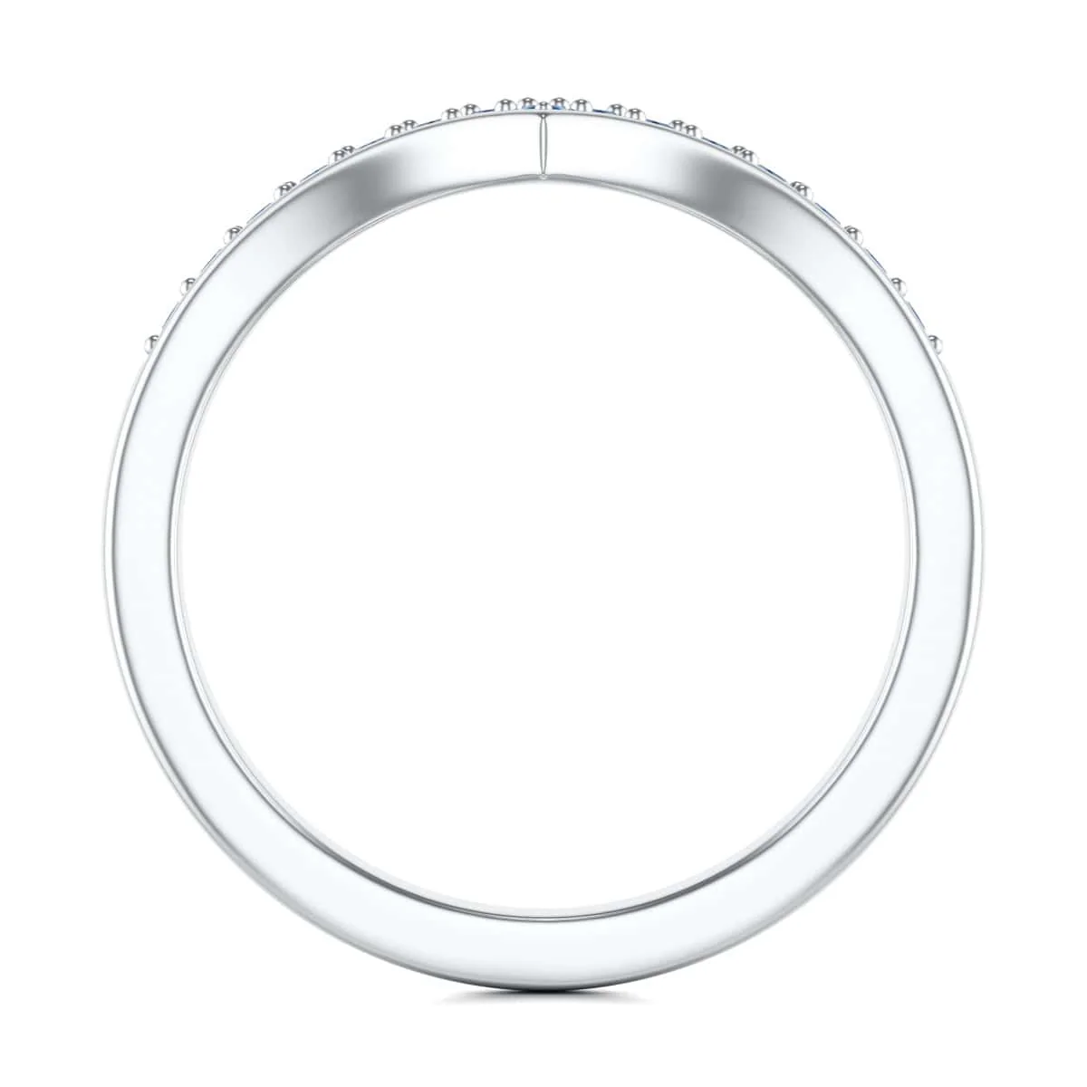 Blue Sapphire Wishbone Ring - Image 12