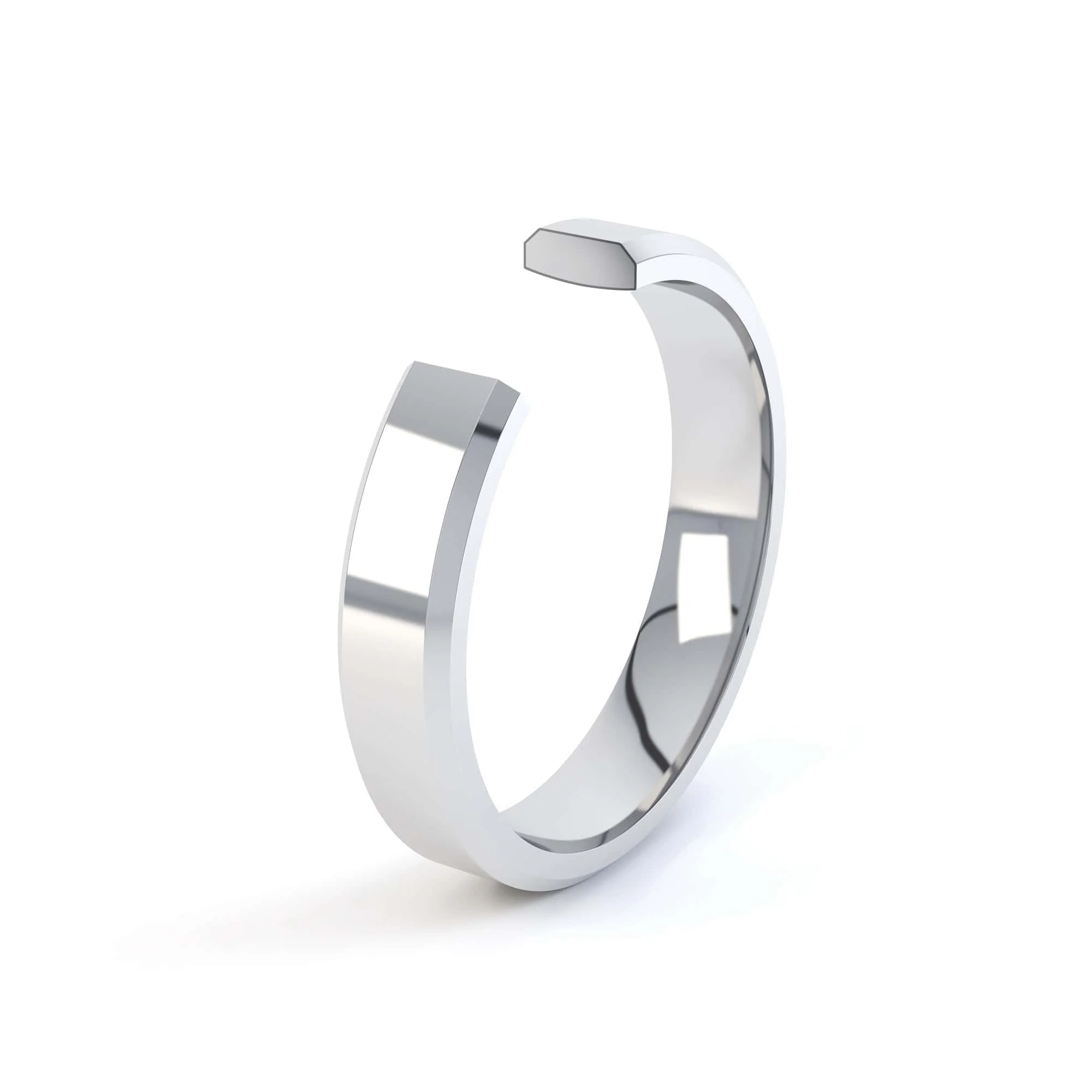 Ladies Bevelled Wedding Ring - Image 4