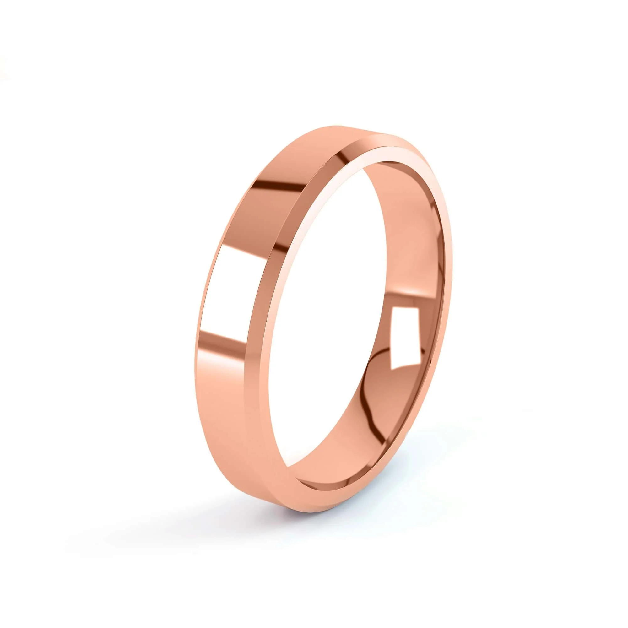 Ladies Bevelled Wedding Ring - Image 5
