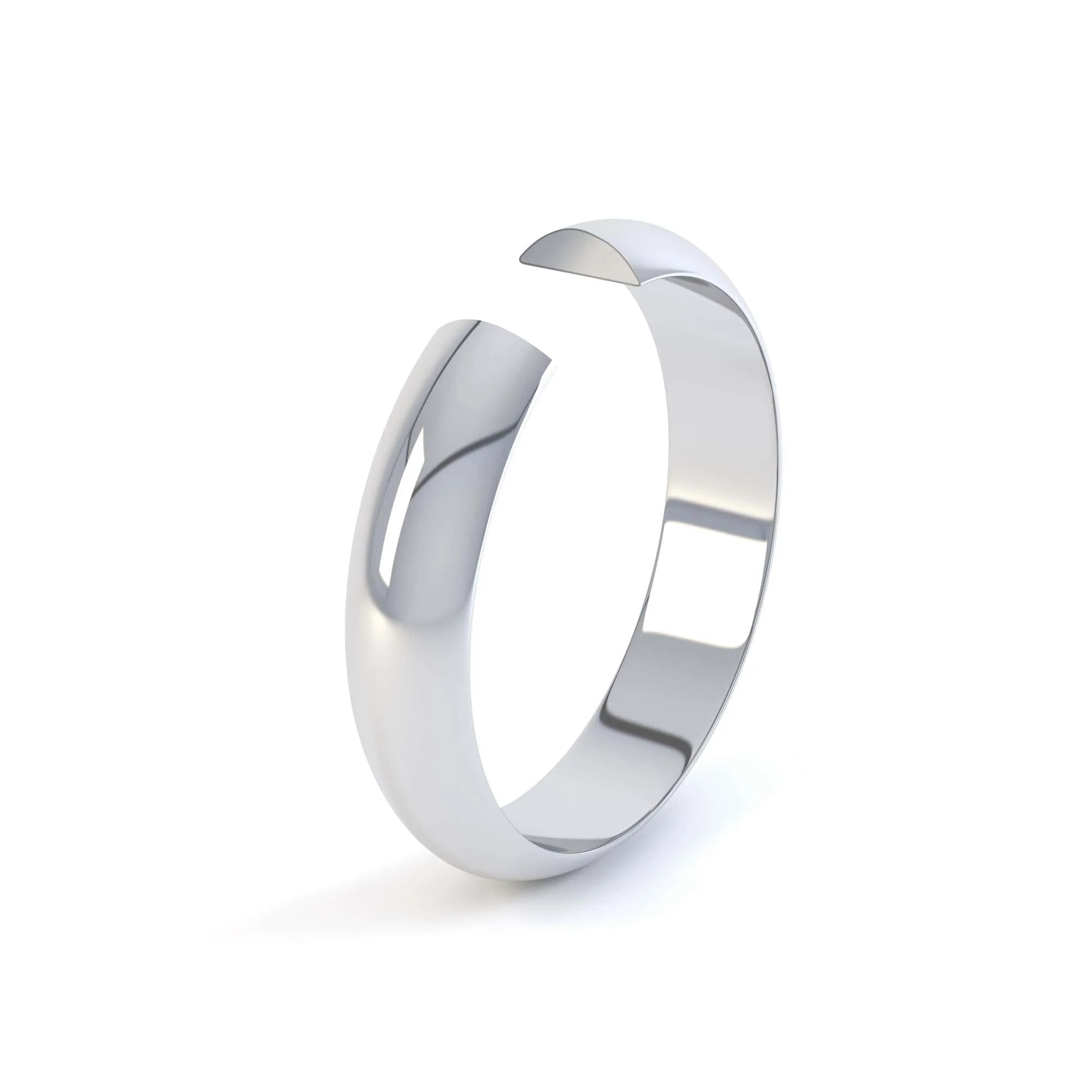 Ladies D Shape Wedding Ring - Image 4