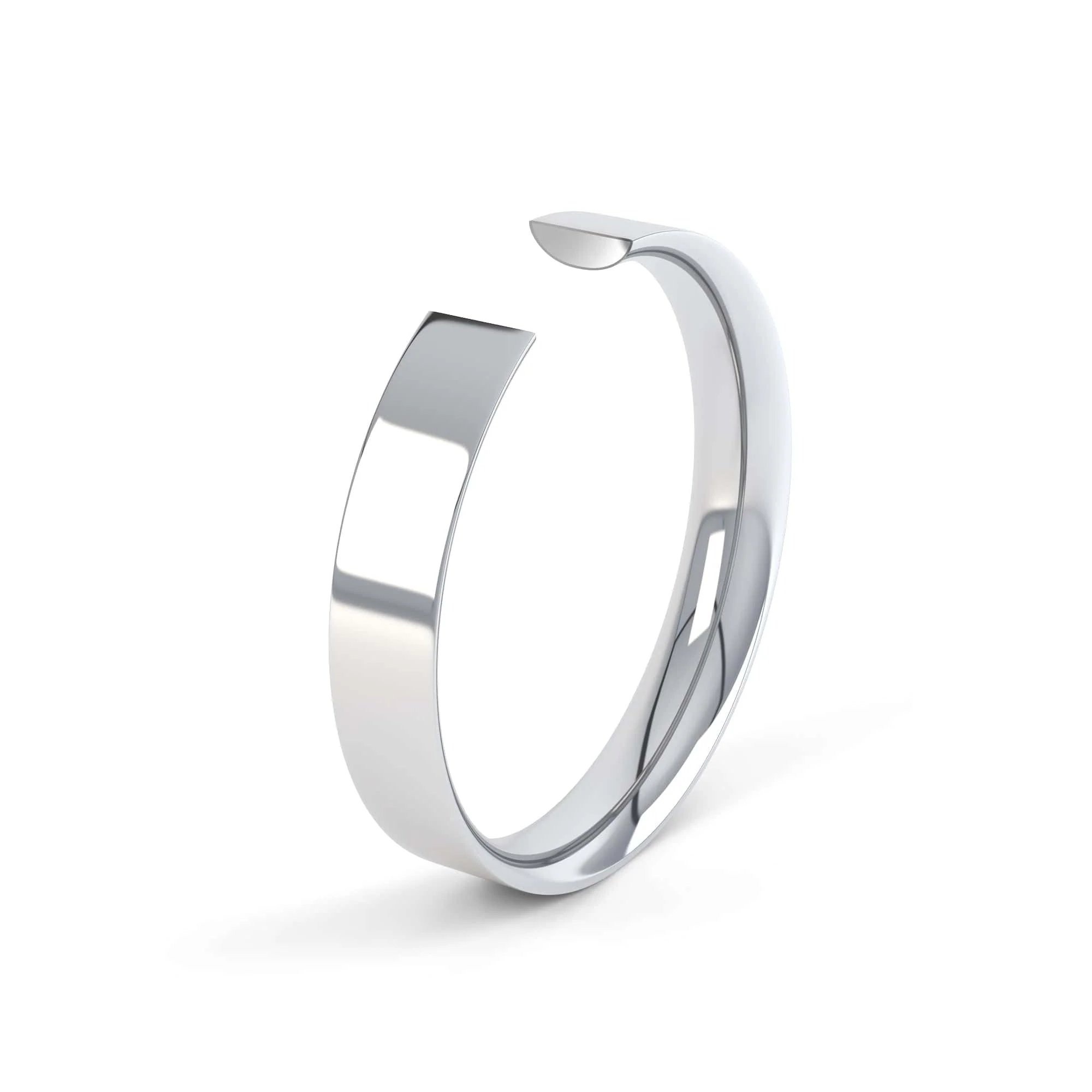 Ladies Flat Court Wedding Ring - Image 4