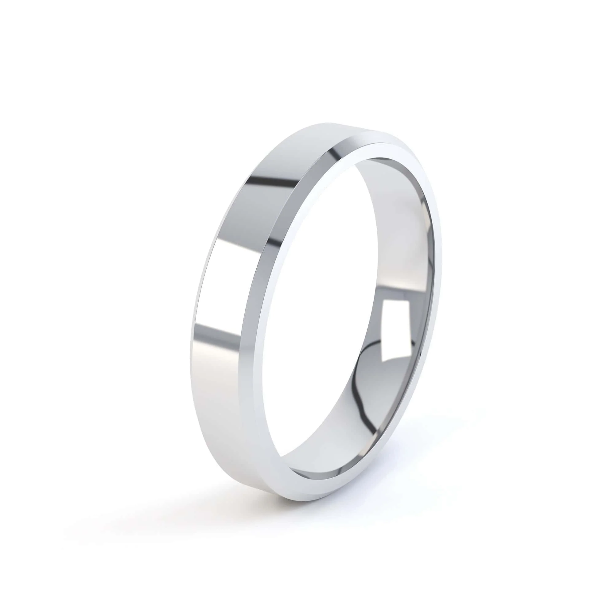 Mens Bevelled Wedding Ring - Image 3
