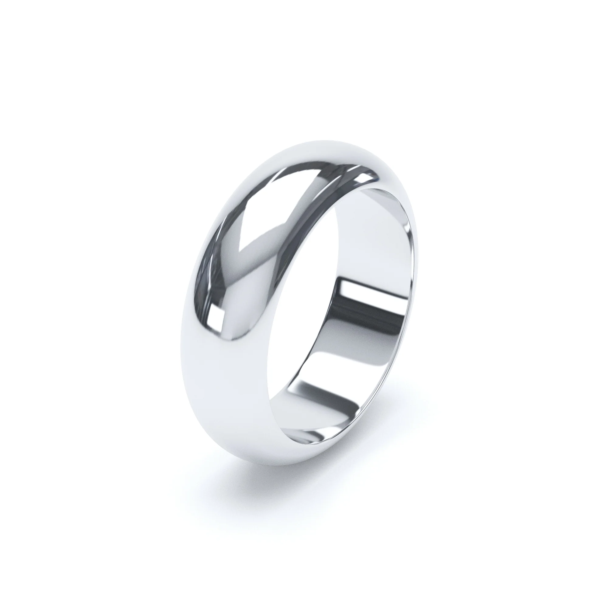 Mens D Shape Wedding Ring - Image 5