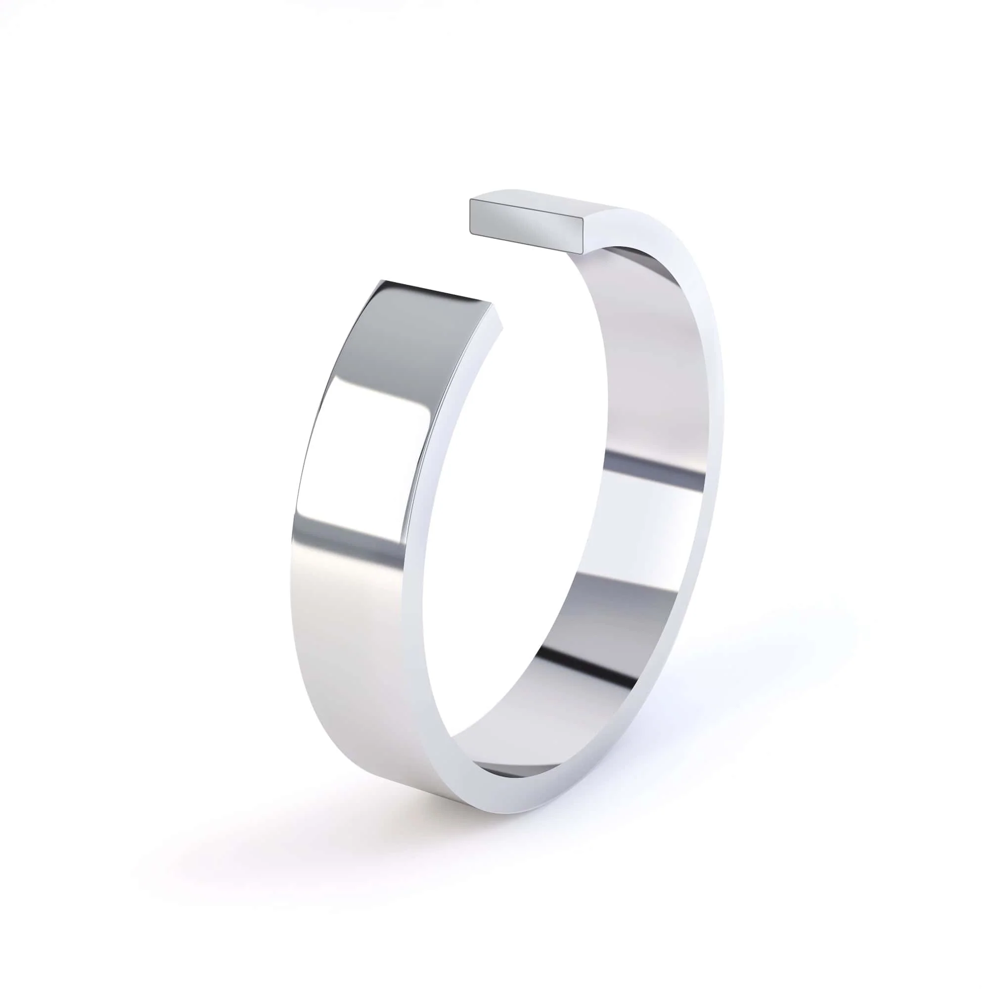 Mens Flat Wedding Ring - Image 4