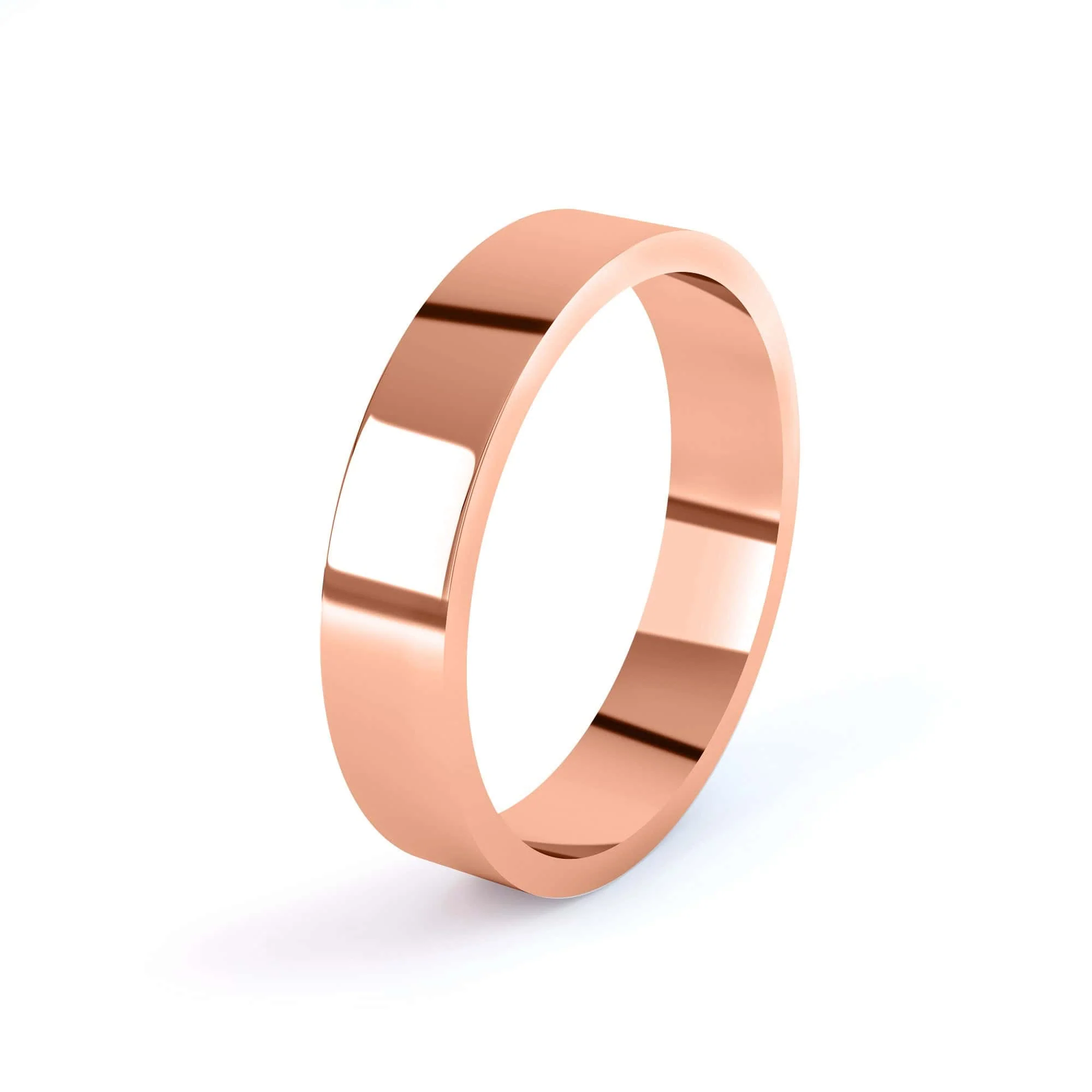 Mens Flat Wedding Ring - Image 5
