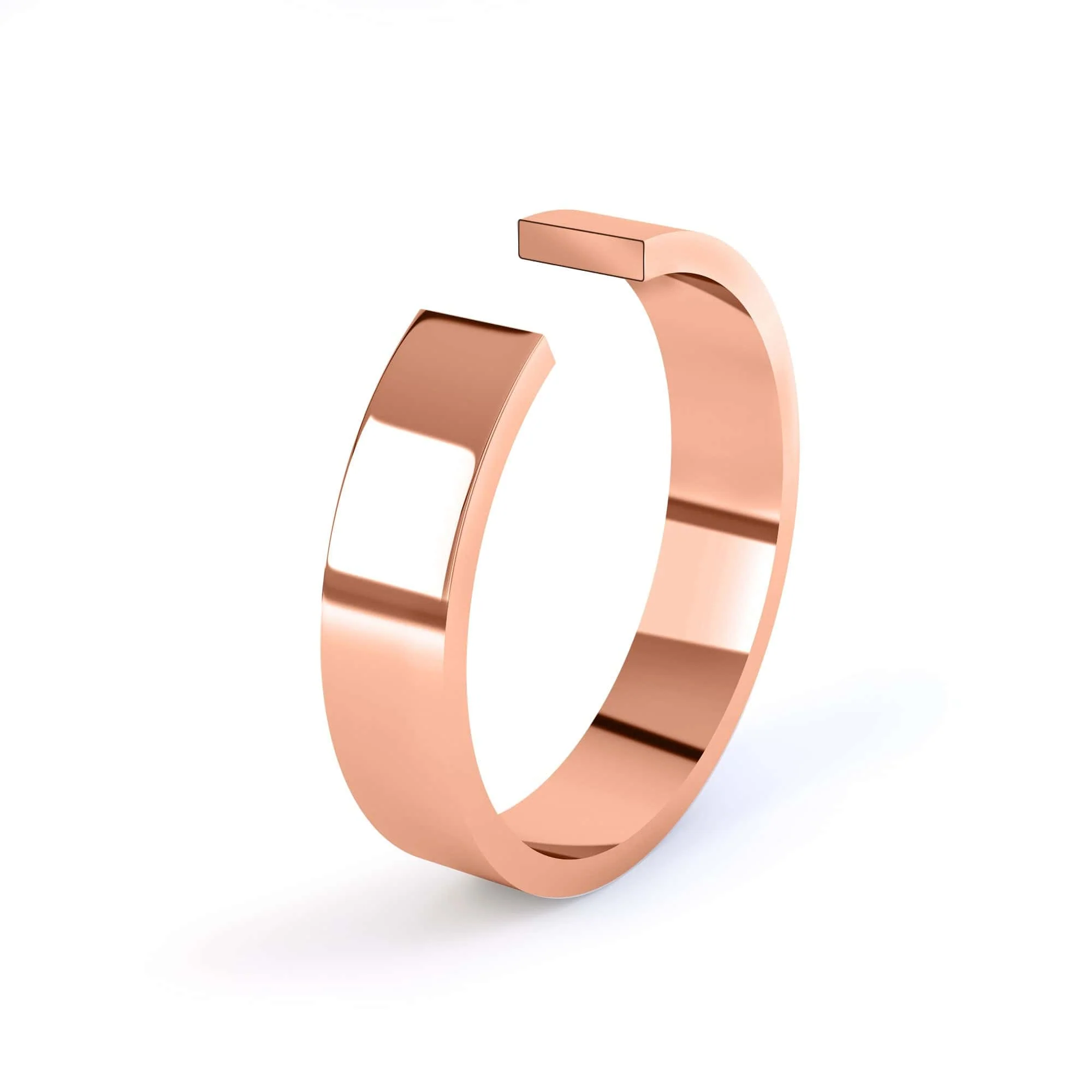 Mens Flat Wedding Ring - Image 6