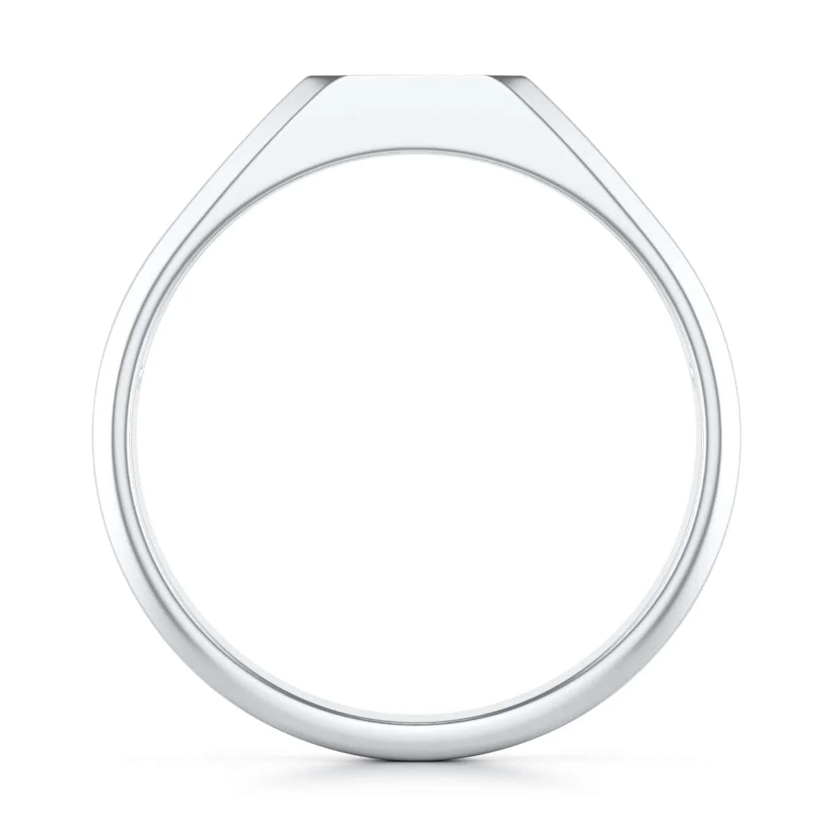 Octagon Shape Blue Sapphire Signet Ring in 18ct Gold and Platinum - Image 4